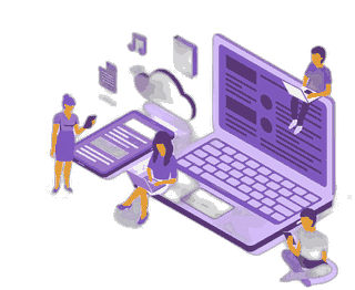 Illustration of an online classroom